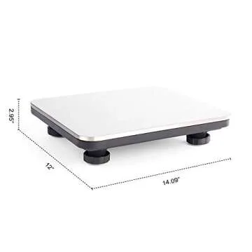 OKAKOPA Digital Postal Scales for Shipping Packages, 660 Lbs Capacity Mail Scale Postal Digital Scale Shipping Scale for Packages W/ 14"X 12" Durable Stainless Steel Large Platform