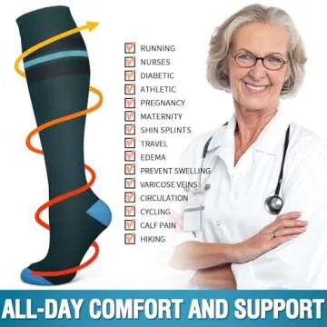 Copper Compression Socks for Improved Circulation & Comfort