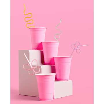 xo, Fetti Pastel Reusable Straw Set - 20 pc | Rainbow Birthday Party, Butterfly Bachelorette, Bridal...
