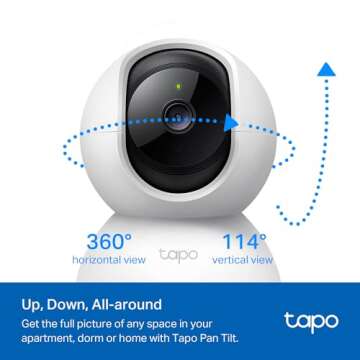 TP-Link Tapo 2K Pan/Tilt Security Camera for Baby Monitor, Dog Camera w/Motion Detection, 2-Way Audio, Siren, Night Vision, Cloud & SD Card Storage, Works with Alexa & Google Home, 2-Pack (C210P2)
