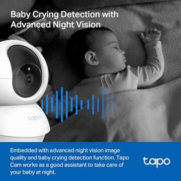 TP-Link Tapo 2K Pan/Tilt Security Camera for Baby Monitor, Dog Camera w/Motion Detection, 2-Way Audio, Siren, Night Vision, Cloud & SD Card Storage, Works with Alexa & Google Home, 2-Pack (C210P2)