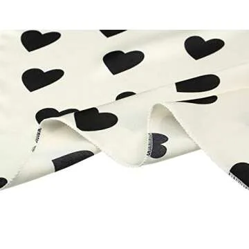 Allegra K 50cm Women Love Heart Small Square Scarves Kerchief Head Neck Scarf Neckerchief White Big Dot