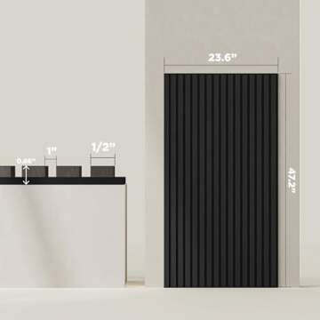 2-Pack Wood Panels for Wall - Acoustic Wood Slat Wall Panels, Soundproof Wooden Paneling for Interior Decor
