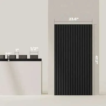 2-Pack Wood Panels for Wall - Acoustic Wood Slat Wall Panels, Soundproof Wooden Paneling for Interior Decor