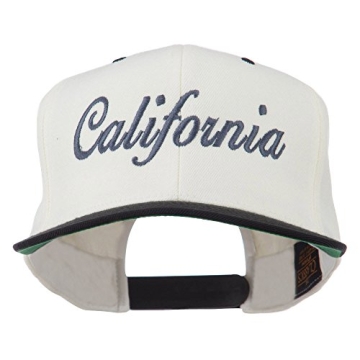California Embroidered Snapback Cap Natural Black OSFM