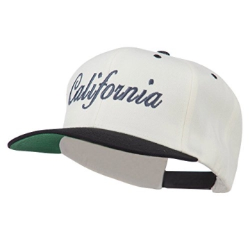California Embroidered Snapback Cap Natural Black OSFM