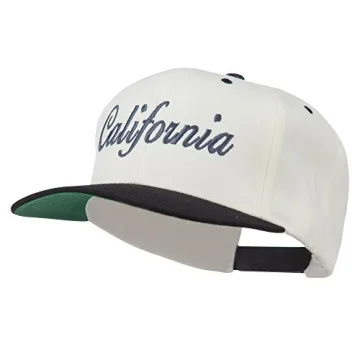 California Embroidered Snapback Cap Natural Black OSFM