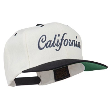 California Embroidered Snapback Cap Natural Black OSFM