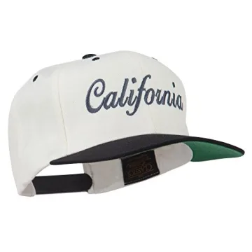 California Embroidered Snapback Cap Natural Black OSFM