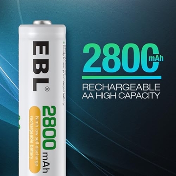 EBL 2800mAh Rechargeable Batteries and Charger with USB Ports