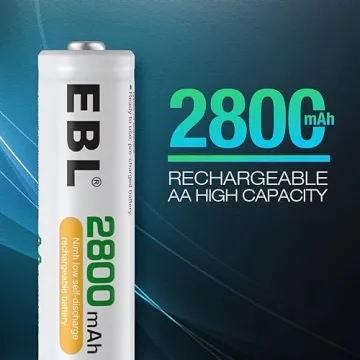 EBL 2800mAh Rechargeable Batteries and Charger with USB Ports