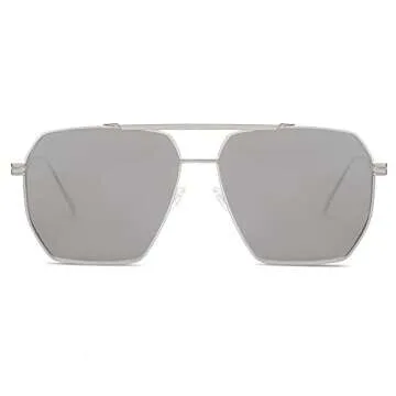 SOJOS Retro Oversized Polarized Sunglasses for UV400 Protection