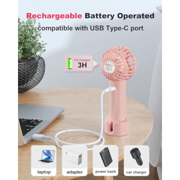 Coohea Mini Portable USB Rechargeable Fan for Summer