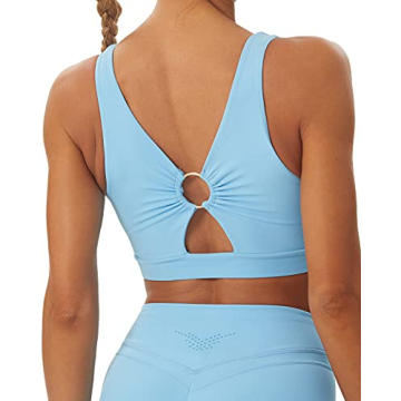 TomTiger Women Sports Bra High Impact ​with Removable Padded Activewear ​Tank Tops ​for Yoga W...