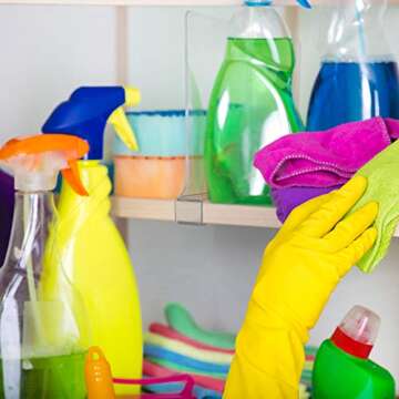 Clear Acrylic Shelf Dividers for Closet Organization Transparent Closet Shelf Divider Organizer Multi Functional Wood Closet Separator for Storage in Bedroom, Kitchen, Office (10 Pieces)