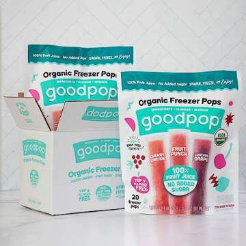 GoodPop Organic Freezer Pops - 100% Juice, No Added Sugar - 20ct - 2 Pack