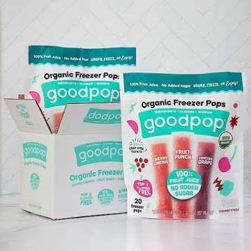 GoodPop Organic Freezer Pops - 100% Juice, No Added Sugar - 20ct - 2 Pack