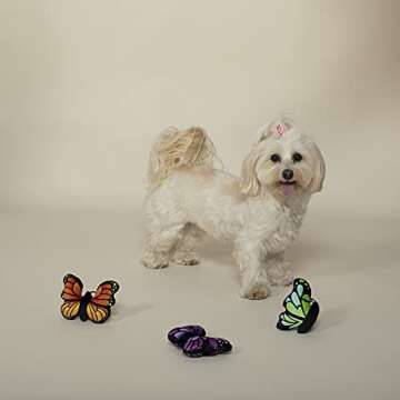 Fringe Studio Plush Dog Toy Set, Butterflies, 3 Piece Set, for Small Dogs (289499)