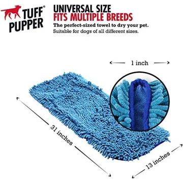Tuff Pupper Dog Drying Towel | Ultra Absorbent Microfiber Towel