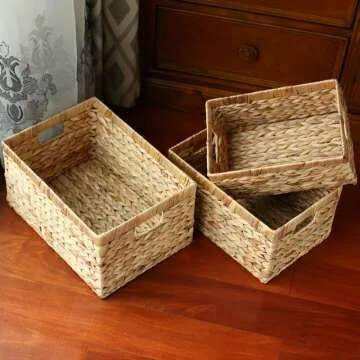 Water Hyacinth Storage Container for Arts & Crafts