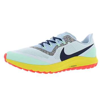 NIKE Men's Track & Field Shoes Running, Aura Blackened Blue Lt Armory Blue Mint Foam Speed Yellow Laser Crimson, 11