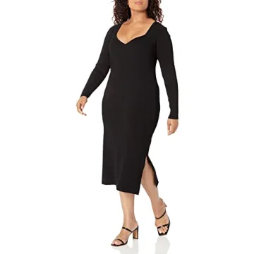 The Drop Women's Cameron Sweetheart Midi Sweater Dress