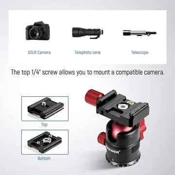 NEEWER 360° Panoramic Tripod Head for DSLR Cameras