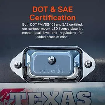 TRUE MODS Gray LED License Plate Boat Trailer Light [Surface Mount] [DOT FMVSS 108] [SAE L] [Waterproof] [12V DC] Universal Submersible Tag Lamp for Auto Work Utility Flatbed Dump Box Semi Truck RV