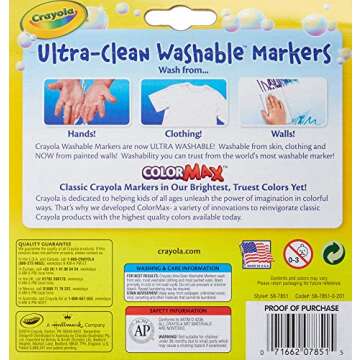 Crayola Ultraclean Broadline Classic Washable Markers (2-Pack)