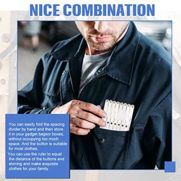 Weewooday Expandable Sewing Gauge with Buttons for Crafting