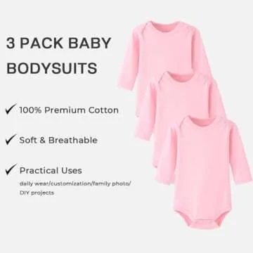 Enfants Chéris Newborn Baby Bodysuit Pink 3 Months - 3 Pack