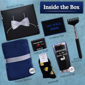 GOLDMUS Get Well Soon Gifts for Men - Unique Care Package for Recovery.