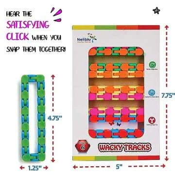Neliblu Wacky Tracks 6 Pack Sensory Fidget Toys