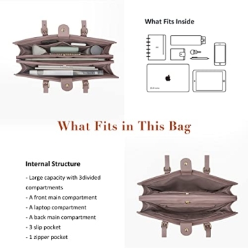 Stylish ECOSUSI Laptop Tote Bag for Women 15.6 Inch