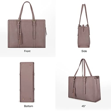 Stylish ECOSUSI Laptop Tote Bag for Women 15.6 Inch