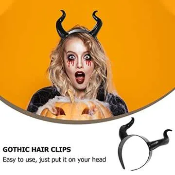 Lurrose Devil Horns Headband for Cosplay & Halloween