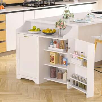 VECELO Tilt Out Trash Cabinet for Kitchen Organization