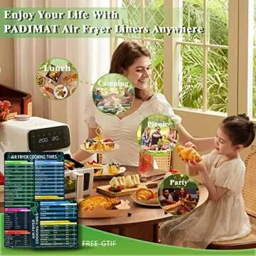 Air Fryer Disposable Paper Liner - 50PCS Non-Stick Parchment