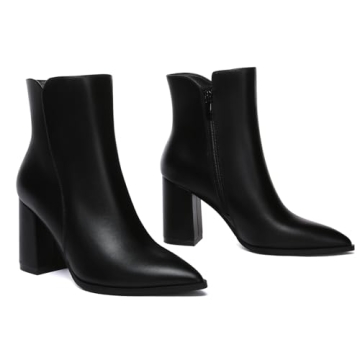 Athlefit Women's Stylish Heeled Ankle Boots for Every Occasion