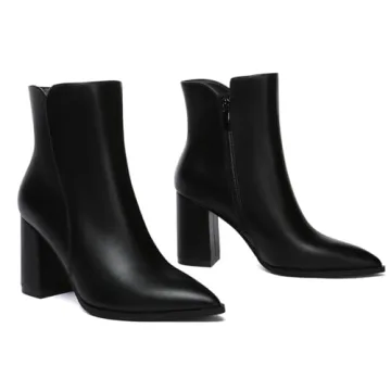 Athlefit Women's Stylish Heeled Ankle Boots for Every Occasion