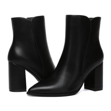 Athlefit Women's Stylish Heeled Ankle Boots for Every Occasion