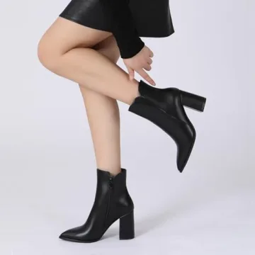 Athlefit Women's Stylish Heeled Ankle Boots for Every Occasion