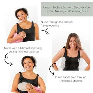 Maternity Bodysuit - Nursing Pumping Bra Hands Free - Nursing Tank Top for Breastfeeding Shirt - Premium Shaping Postpartum Bodysuit with Built-In Supportive Bra M