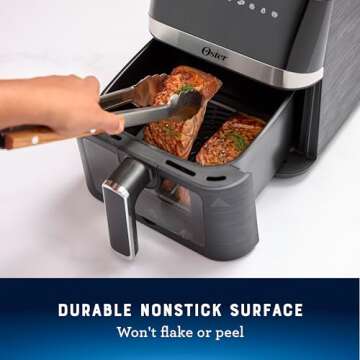 Oster Air Fryer, 4 Quart Digital Air Fryer, Medium Air Fryer with Window