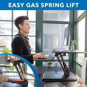 Compact 25” Adjustable Desktop Standing Desk Converter