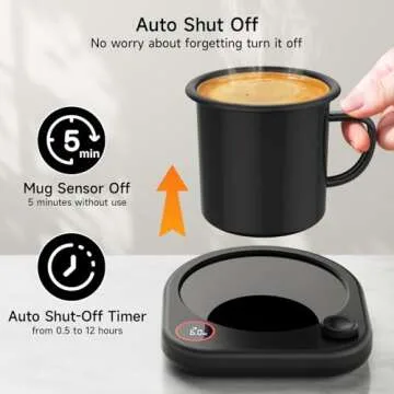 Oracer Coffee Mug Warmer with Adjustable Temperature Display