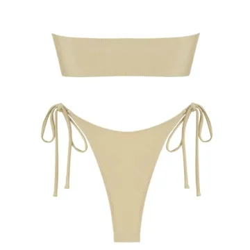 ZAFUL Shiny Bandeau Bikini Set for Ultimate Summer Style