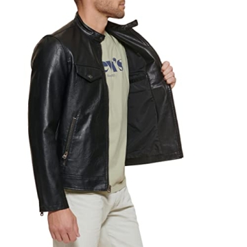 Levi's Men's Faux Leather Racer Jacket - Stylish & Versatile