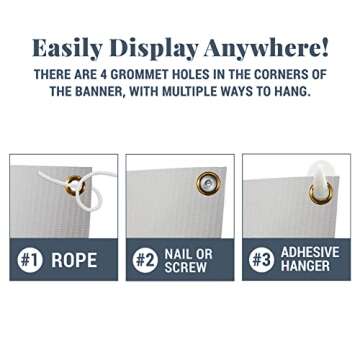 Let's Make Memories Personalized Graduation Banner - Graduation Party Decorations - Customized Congratulations Banner - Class of 2024 - Indoor/Outdoor Vinyl - Top of the Class - Blue - 6 ft.