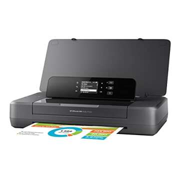 HP OfficeJet 200 Portable Printer with Wireless & Mobile Printing, Works with Alexa (CZ993A) ,Black